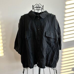 Treasure & Bond Charcoal Button-Up Shirt